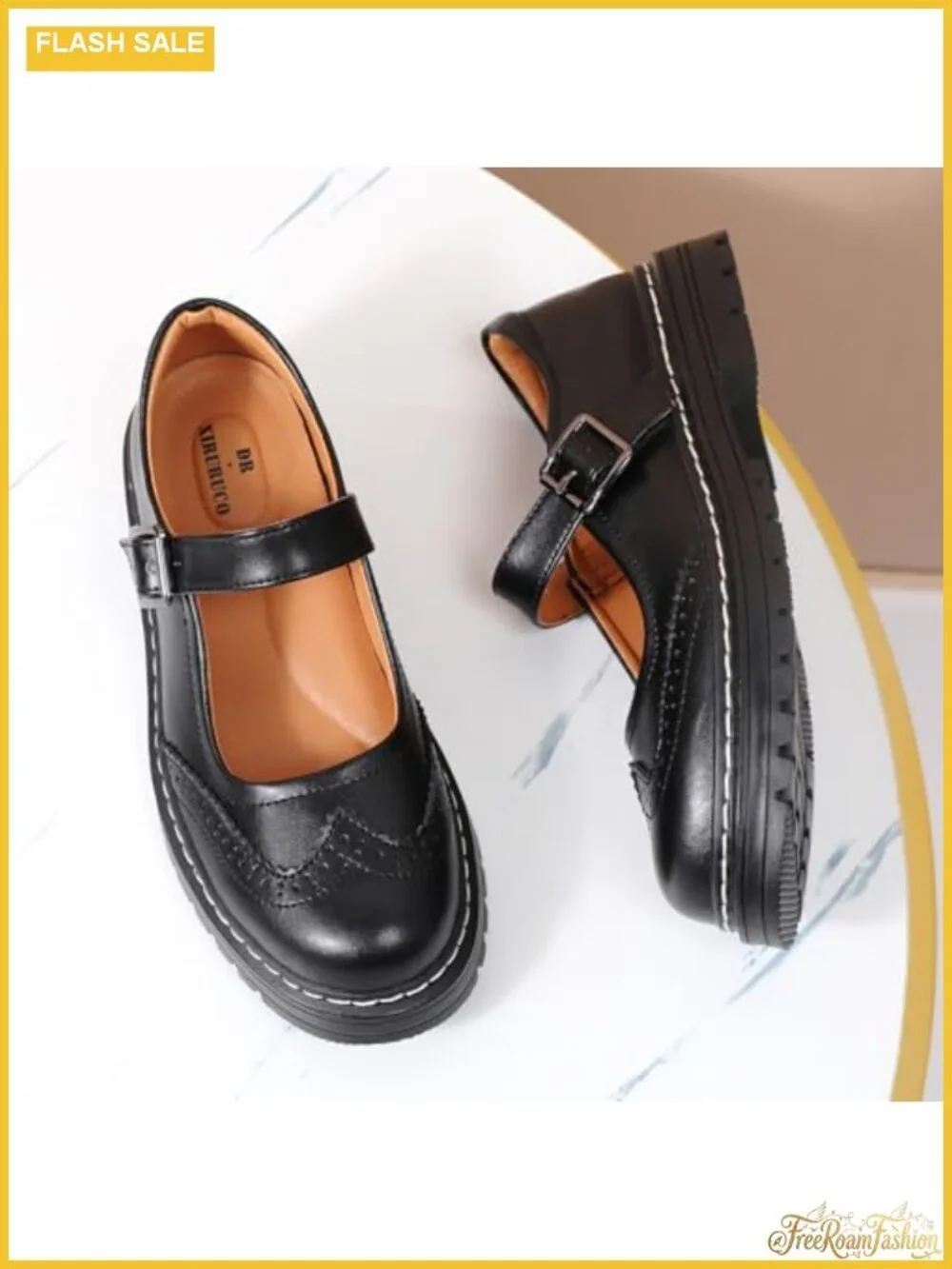 Mary Jane Platform Non-Slip Casual Dress Shoes Adjustable Strap